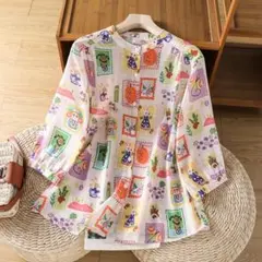 H.P.FRANCE購入 MATRIOCHKA レブリカブラック 果物ブラウス - メルカリ
