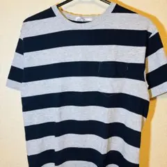 おまとめ割 レリューム Tシャツ ボーダー M グレー ネイビー ジャーナルのサムネイル