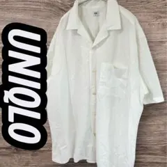 UNIQLO　半袖シャツ　ブラウス　トップス　無地　メンズ　XL　LL　白