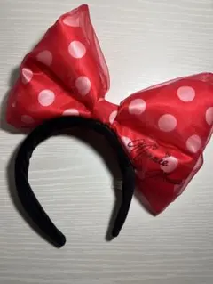 ミニーマウス風カチューシャ 赤 水玉