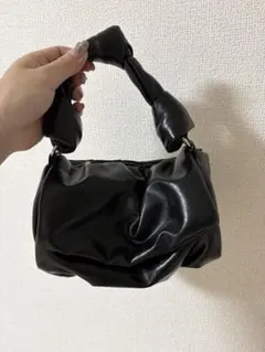 ZARA ノットハンドル ハンドバッグ ブラック