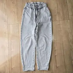ZARA ウエストゴム デニムパンツ 36 グレー
