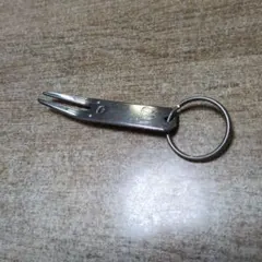 ステンレススチール グリーンフォーク キーホルダー付き　ゴルフ