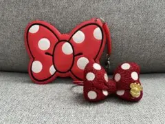 ディズニー　ミニーちゃん　リボン　ヘアゴム　パスケース