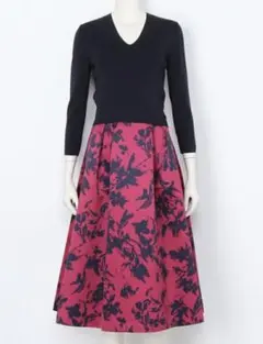 FRAY I.D ニットコンビフレアワンピース 0サイズ