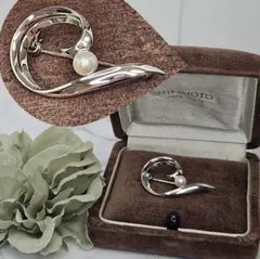 MIKIMOTO ミキモト パール ブローチ　ケース付き