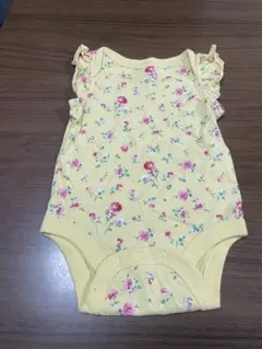 BabyGAP 花柄ロンパース 黄色　3-6m