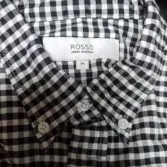 ★美品★アーバンリサーチ　rosso ギンガムチェックボタンダウン長袖シャツ　M