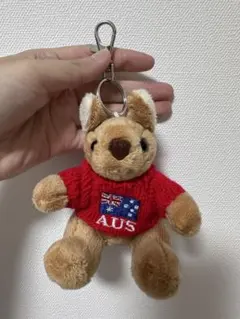 オーストラリア カンガルー ぬいぐるみ キーホルダー 赤いニット ✨