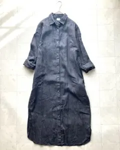 URBAN RESEARCH DOORS リネンシャツワンピース　麻100%