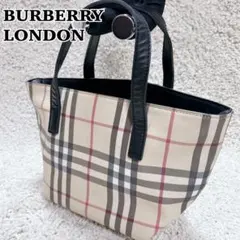 【激レア】 バーバリーロンドン ノバチェック ミニ ハンドバッグ PVC バッグ