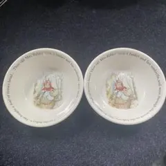 Wedgwood ピーターラビット 旧刻印 英国製 ボウル 2個セット