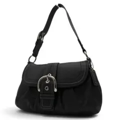COACH ソーホー Y2K レザー ワンショルダー バッグ 本革 ブラック