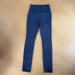 ネイビー ハイウエスト レギンス M