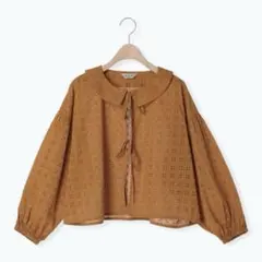 Samansa Mos2 オーバーレース刺繍ブラウス