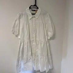ZARA ホワイト シャツワンピース 半袖
