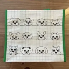 【新品・未使用】犬柄 ミニトートバッグ お散歩バッグ