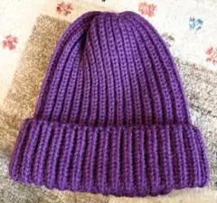 HIGHLAND2000 ニットキャップ　パープル　未使用品ブリティッシュウール