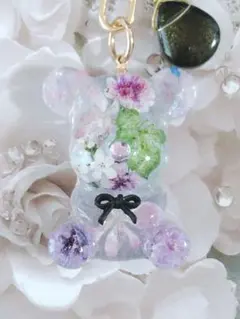938可憐な♡レジンヘアゴム うさぎさん パープル系 パールリング 887可憐な♡レジンヘアゴム うさぎさん パープル紫陽花 ゴールドパーツ