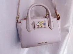 【サマンサベガ】リボンビジューバッグ ミニミニショルダーバッグ パープル