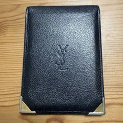 YSL ブラック レザー カードケース　パスケース