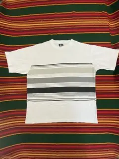 STUSSY 90s 紺タグ USA製 クラッシックボーダー 柄物 総柄 old