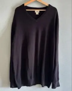 L.L Bean カシミヤ　ブラック Vネック ニットセーター　00s 古着