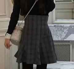 snidel チェック　ヘムフレアスカショーパン ミニスカート