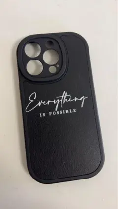 ブラックレザー調iPhoneケース