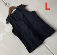 Lサイズ防風保温ストレッチベスト黒　定価2629円