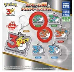 ポケモン 30周年 メタルチャームマスコット フシギダネ　ヒトカゲ