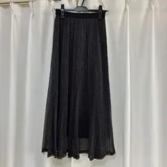 プラステ　黒フレアロングスカート Mサイズ