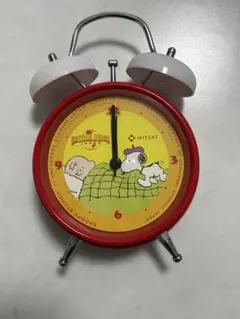 スヌーピー置時計 赤色