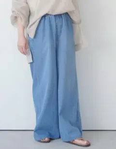 ミーリー meri 新品 リラックスワイドデニムパンツ