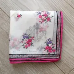 新品Christian Dior ハンカチ 花柄 ピンク48cmのサムネイル
