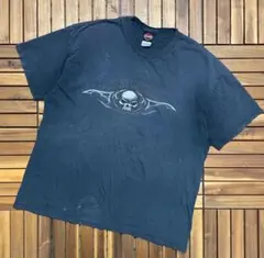 00s USA製 ハーレーダビッドソン クルーネック 半袖 Tシャツ ボロ