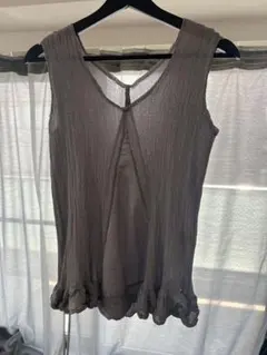 プリーツプリーズ ISSEY MIYAKE カッティングタンクトップ L 日本製
