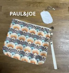 【中古】ポール&ジョー PAUL&JOE フラワープリントポーチ ストラップ付のサムネイル