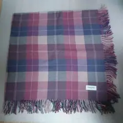 未使用　TORRENTE　 チェック柄　大判ストール　ウール100%