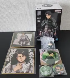 【本日限定価格】【新品、未使用】進撃の巨人リヴァイフィギュア&グッズセット
