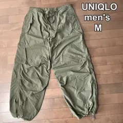 GU ジーユー　パラシュートパンツ　347944 カーキ　ダークグリーン　M