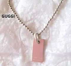 GUCCI グッチ　ブレスレット ロゴプレート ボールチェーンシルバー925