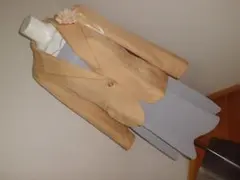 2L/13AR大きいサイズ★入学式フォーマルスーツセットアップからし色ジャケット