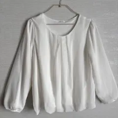 ESSEME ホワイト 長袖ブラウス L