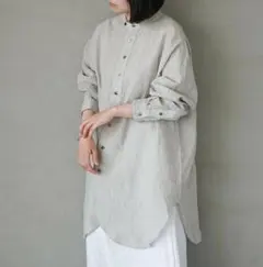 新品 BEARDSLEY リネン前後チュニック ネイビー - メルカリ