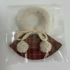 お値下げしました❗️ぬいぐるみ用着せ替えコート、マフラー(赤チェック)