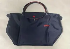 【美品】ロンシャン　ル　プリアージュ　ネイビートートバッグ S