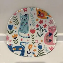 猫と花のデザインマウスパッド