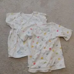 ファミリア ミキハウス 動物柄 ベビー肌着2枚セット 50-60cm