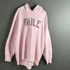UNIQLO UT FAILE ロゴ入り ピンク オーバーサイズパーカー M